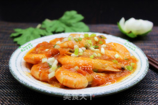 茄汁焖大虾的做法