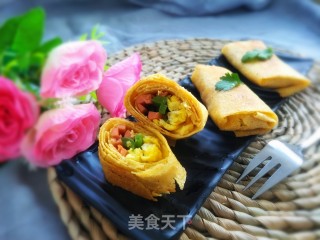 杂粮三丝春卷