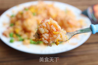 番茄虾仁蛋炒饭