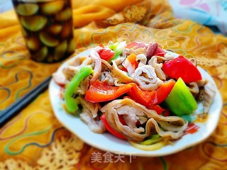腊八蒜炒肥肠的做法