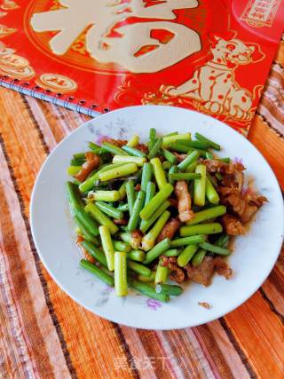 肉炒蒜毫的做法