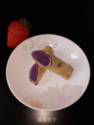 宝宝辅食＃紫薯鸡蛋卷的做法