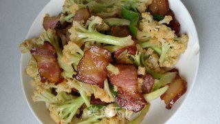花菜炒腊肉的做法