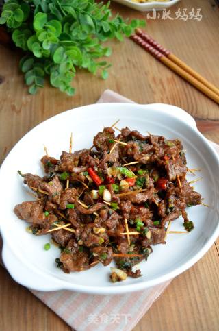 牙签牛肉的做法