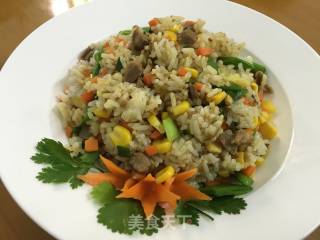 卤鹅肉炒饭的做法