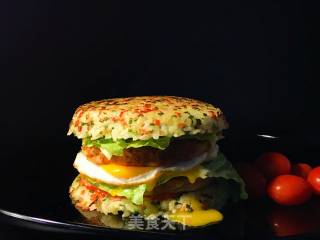 双层鸡肉米饭堡的做法