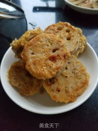 煎香菇莲夹的做法