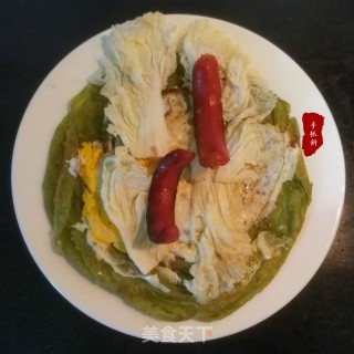 绿色手抓饼的做法