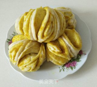 姜黄花卷的做法