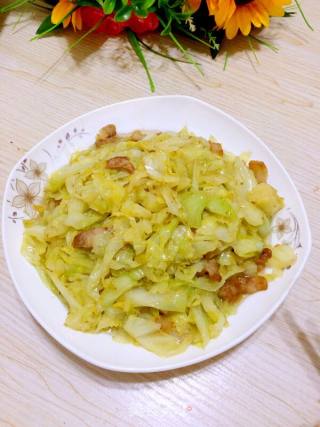 肉炒圆白菜丝的做法