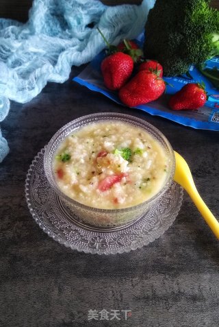 宝宝果蔬磷虾粥的做法