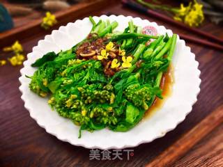 ~蚝油蒜泥田野油菜花的做法