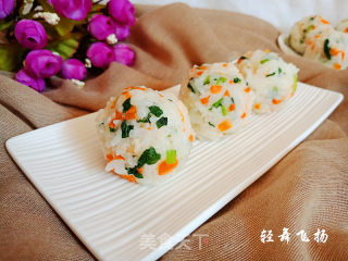 南极磷虾肉饭团的做法