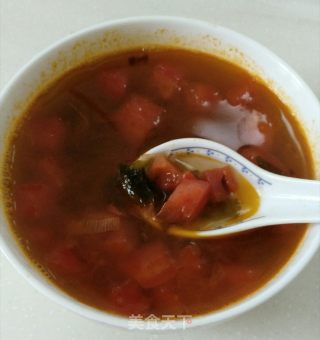 西红柿海菜汤的做法