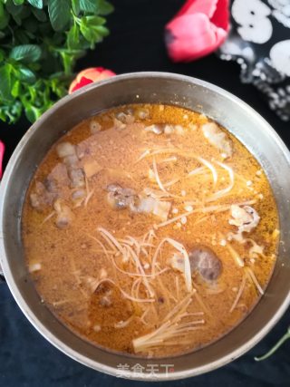 金针菇肥羊汤的做法