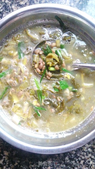 酸菜豆米汤的做法