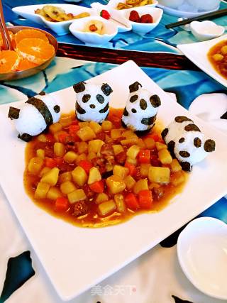 熊猫咖喱牛肉饭的做法