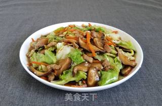 包菜炒鲜菇的做法