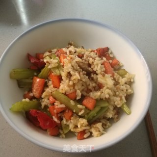 芹菜胡萝卜肉末的做法