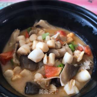 蘑菇炒扇贝丁的做法