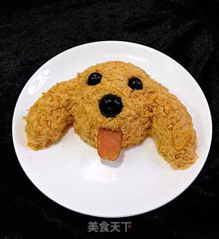 狗狗肉松饭团的做法