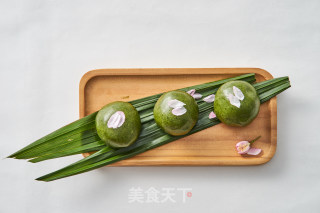 肉松青团的做法