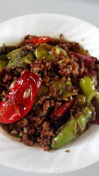 肉末虎皮椒的做法