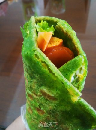绿色鸡蛋灌饼的做法