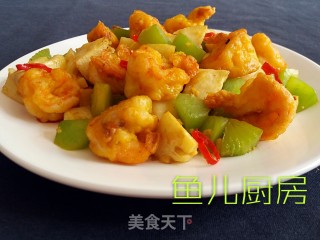 双笋戏虾球──“鱼儿厨房”私房菜的做法