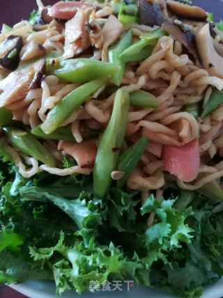 苦菊炒面的做法