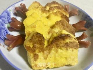 馒头片与脆皮肠的做法