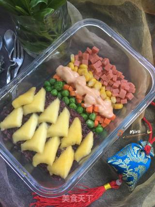果蔬糯米便当的做法