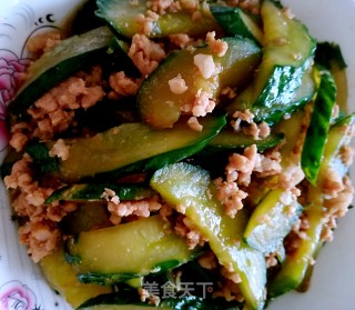 肉末炒黄瓜的做法
