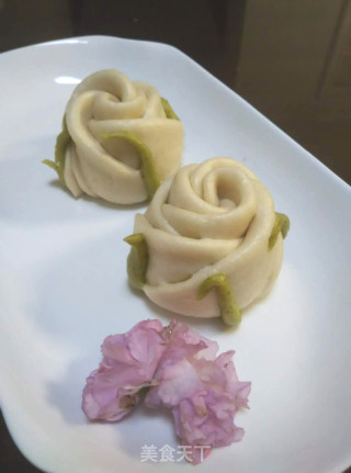 玫瑰馒头的做法