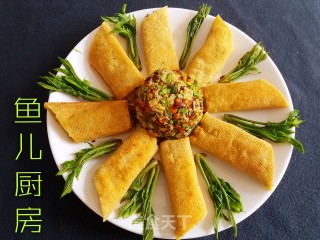 香椿豆腐鸡蛋卷──“鱼儿厨房”私房菜的做法