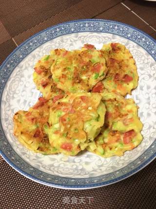 火腿西葫早餐饼的做法