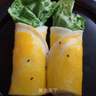 生菜鸡蛋饼的做法