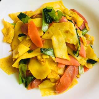 鸡蛋炒饼的做法