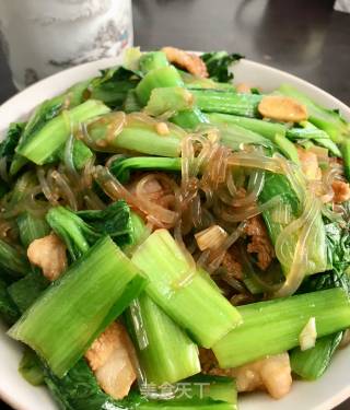 小白菜炒粉条的做法