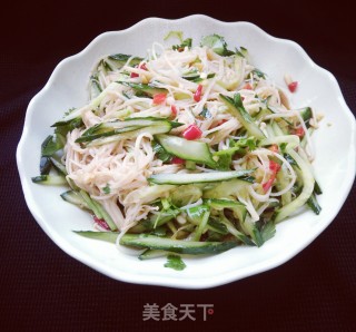 黄瓜丝拌金针菇的做法