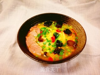 羊骨汤面的做法