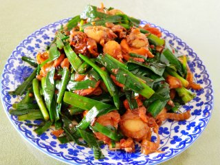 韭菜炒花蛤的做法