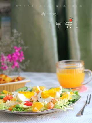 鸡蛋虾仁沙拉
