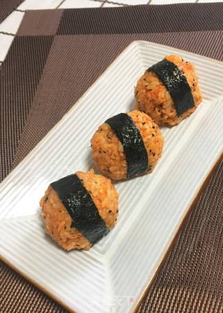 辣白菜芝士饭团的做法