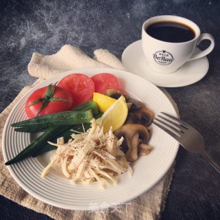 原创 |健身减脂蘑菇手撕鸡胸肉的做法