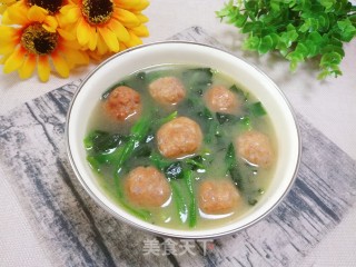 荸荠肉丸菠菜汤的做法
