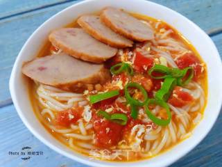 肉参番茄鸡蛋面的做法