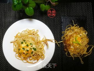 鸟巢煎蛋的做法