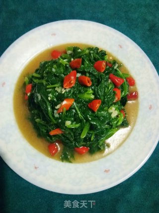 蒜泥拌芹菜叶的做法