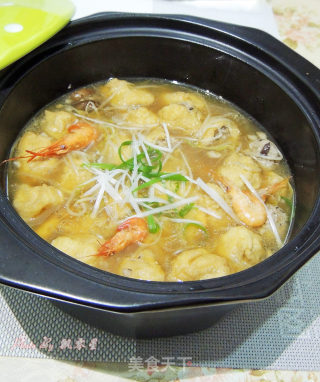 豆腐包鲜虾砂锅煲的做法